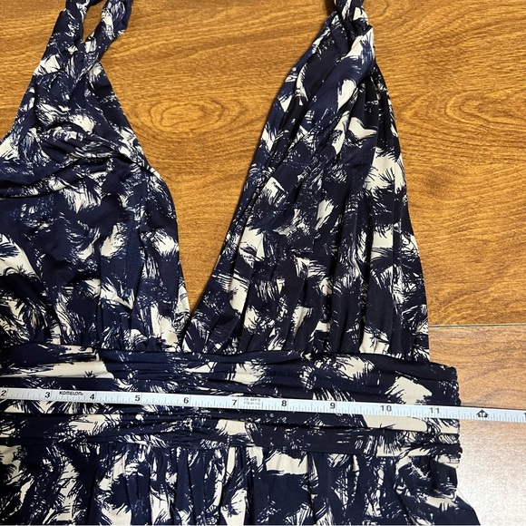 T-bags LosAngeles Anthropologie Blue White Jersey Twist strap Maxi Dress size S - Picture 10 of 11